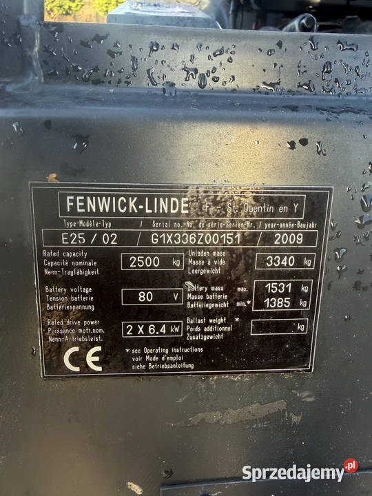 wózek widłowy elektryczny LINDE E2502 Triplex łódzkie Działoszyn