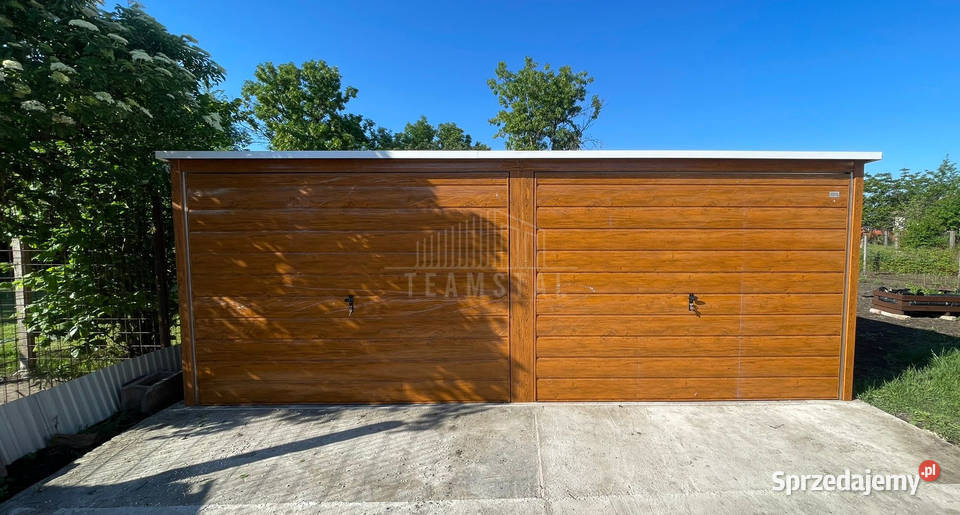 Garaz blaszany 6x6m 2x brama uchylna Białystok