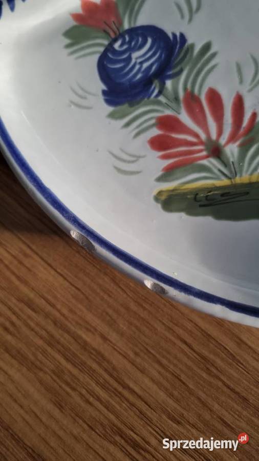 Talerz Ceramika Quimper vintage Wola Podłężna