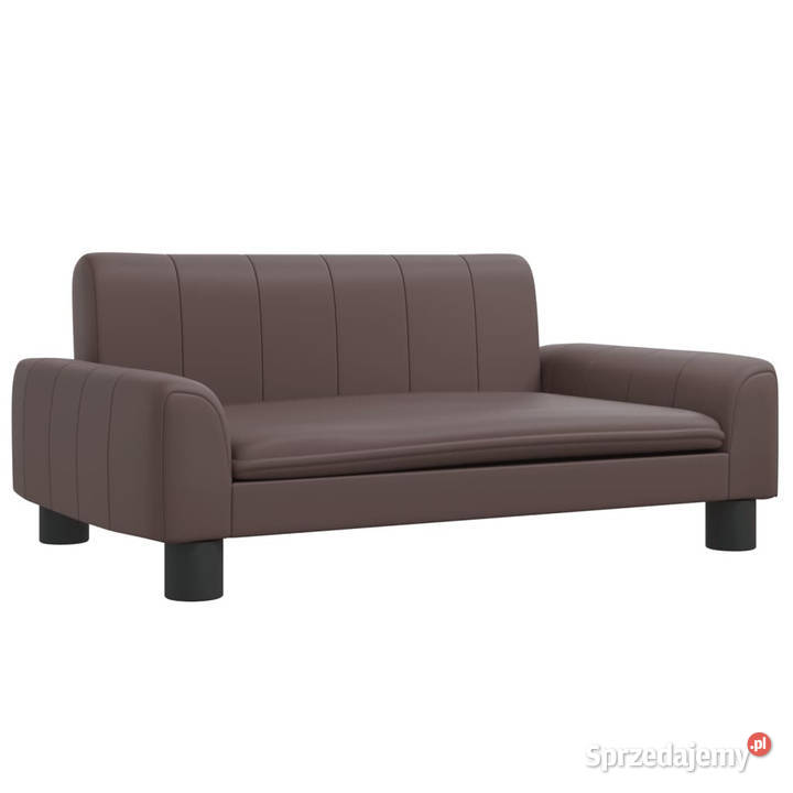 Sofa dzieci brązowa 70x45x30 sztuczna skóra Warszawa