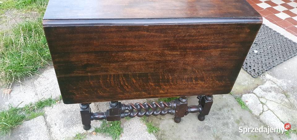 Rozkładany stół styl vintage barley twist lite