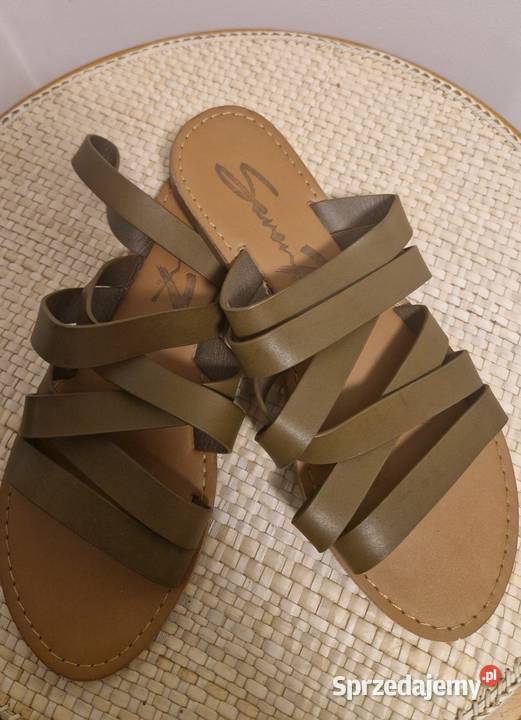 Buty damskie klapki marki Seven7 khaki 39 Lublin