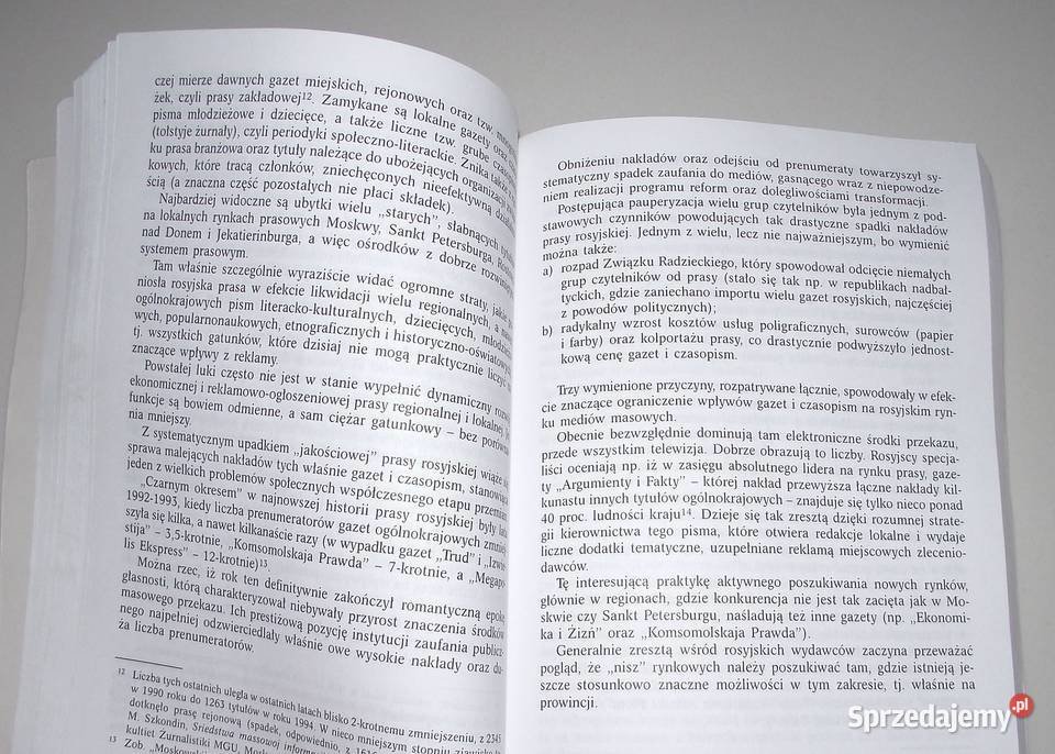 H Adamowski Rosyjskie media i dziennikarstwo Warszawa sprzedam