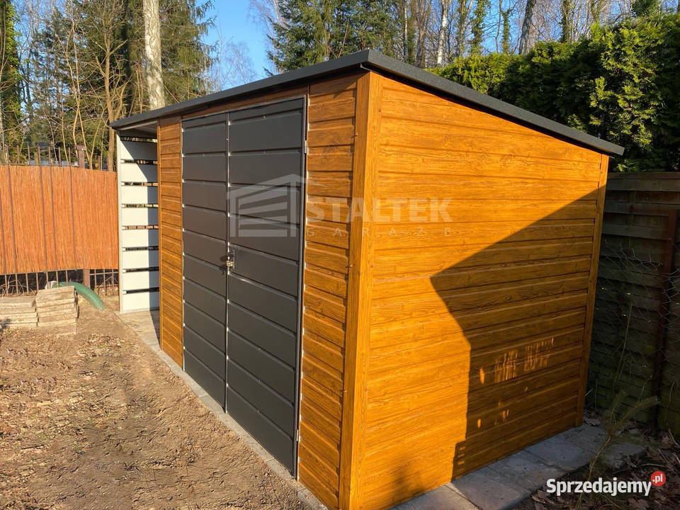 Schowek Domek Ogrodowy 3x2m wiata 15m Brama dach Konin