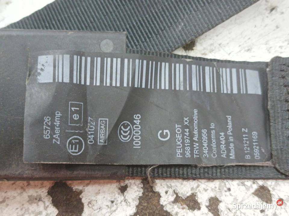 PAS BEZPIECZEŃSTWA LEWY PRZÓD KIEROWCY EU sprzedam