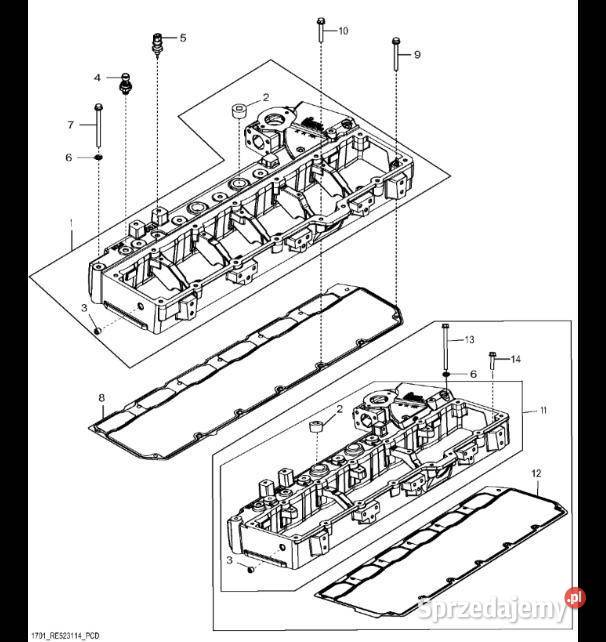 RE538564 John Deere 8345R Kolektor wlotowy sprzedam