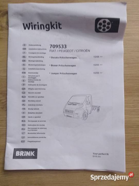 Wiązka haka Brink Citroen Jumper Lublin