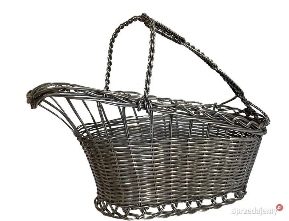 Kosz platerowany na butelkę wina Antyki, Sztuka, Kolekcje mazowieckie Warszawa