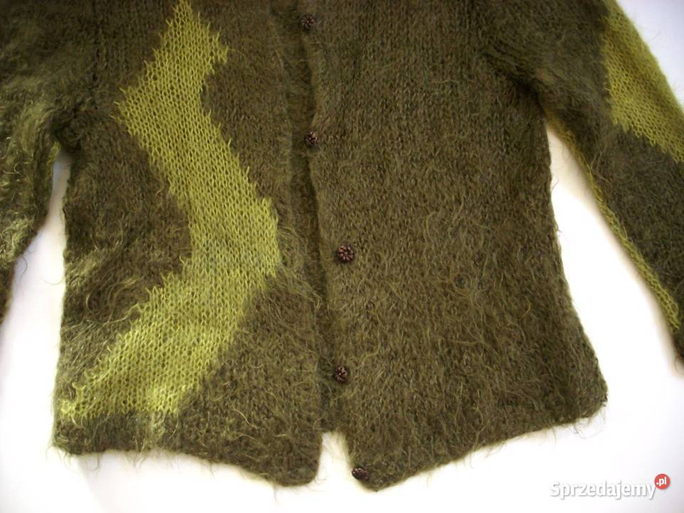 Sweter Moherowy Robiony na Drutach XL Swetry i golfy Nowy Sącz sprzedam
