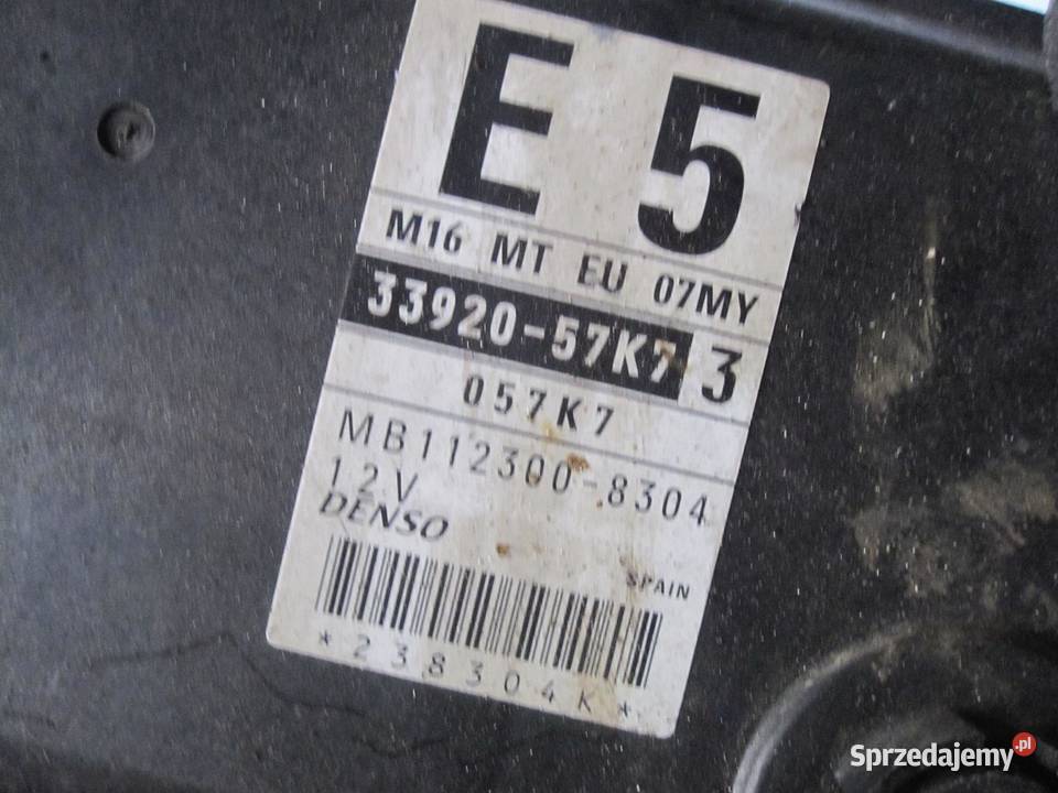 SUZUKI SWIFT 16 16V komputer sterownik silnika osobowe