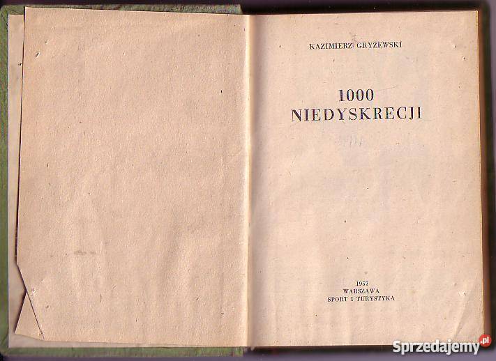 8128 1000 NIEDYSKRECJI KAZIMIERZ GRYŻEWSKI Czyrna sprzedam