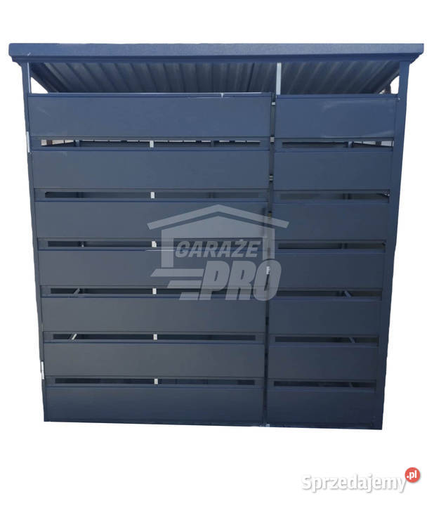 Wiata śmietnikowa spad tył 15x05m Schowek