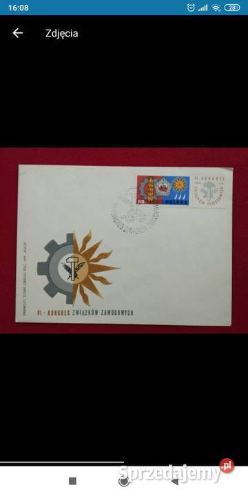 Koperta 1967 kongres zwiazkow Bolesławiec