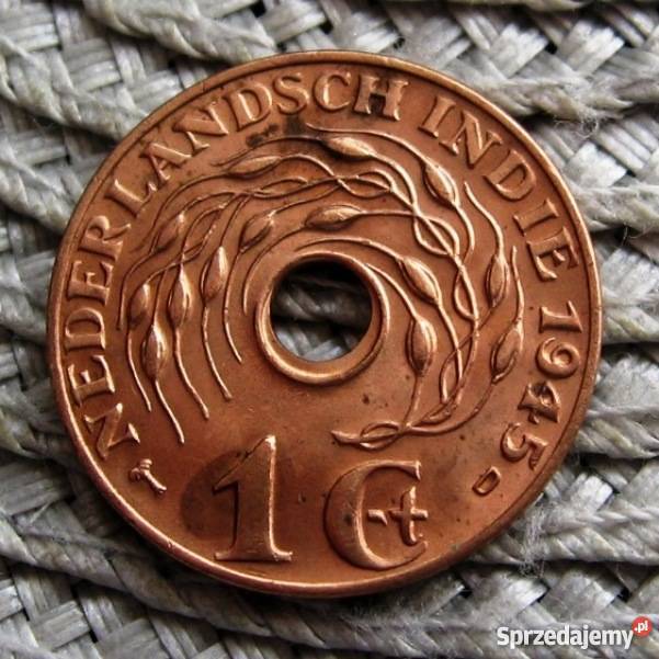 Indie Holenderskie 1 Cent 1945rŁadna Kalisz