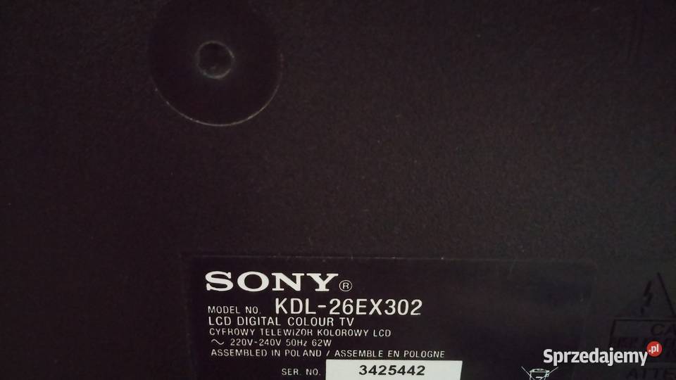 Telewizor SONY Bravia 26 DVBT HDMIUSBVGA z podlaskie Białystok