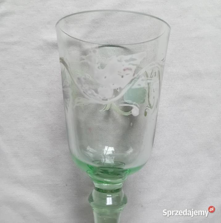 Ręcznie malowany kieliszek do wina Forest Glass Porcelana i szkło wielkopolskie Koźminek sprzedam