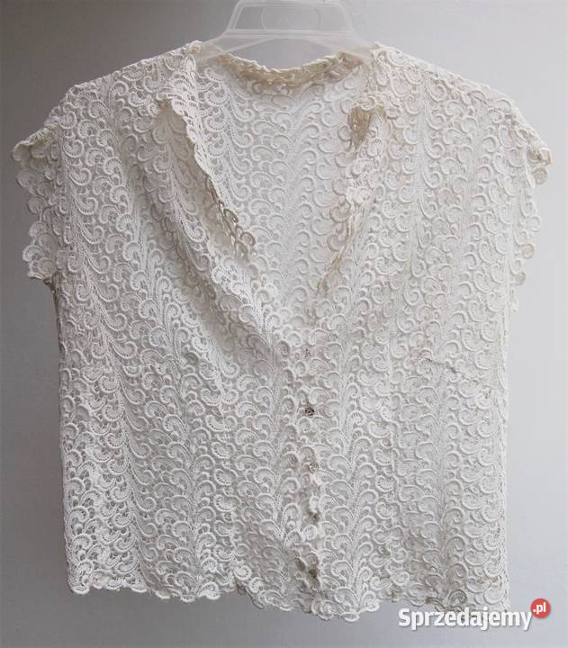 Bluzka koronkowa biała bolero M L bawełna Lublin sprzedam