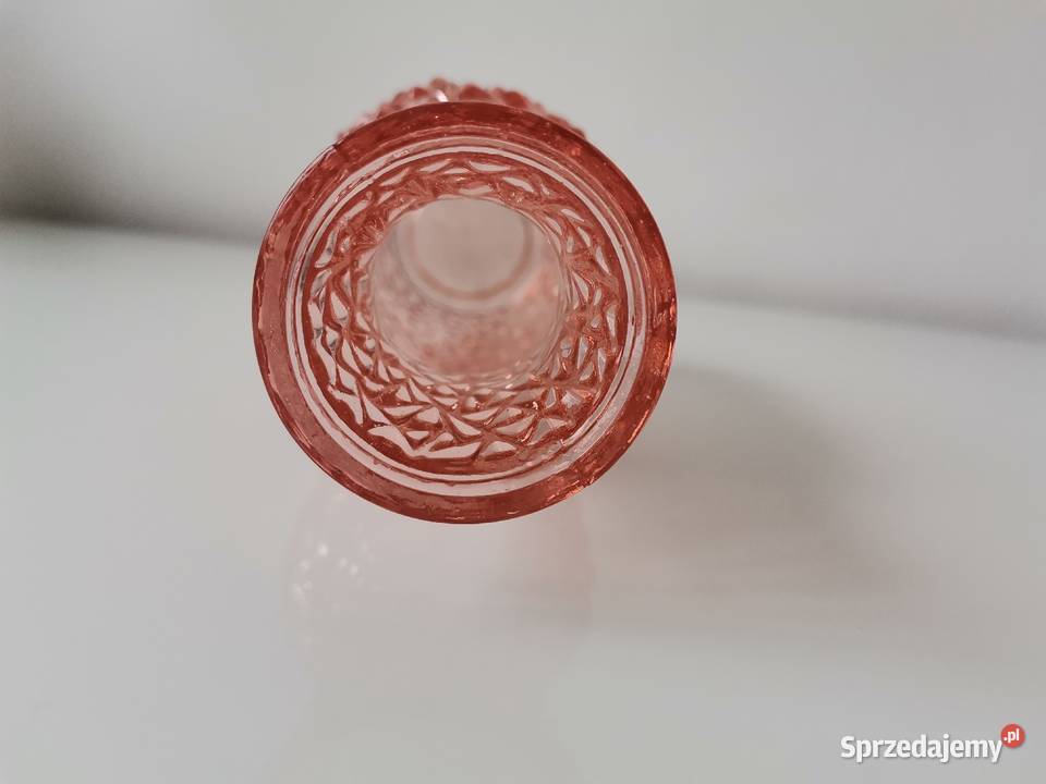 Stary różowy wazon Grys Lodowy huta Prądniczanka Porcelana i szkło śląskie Katowice