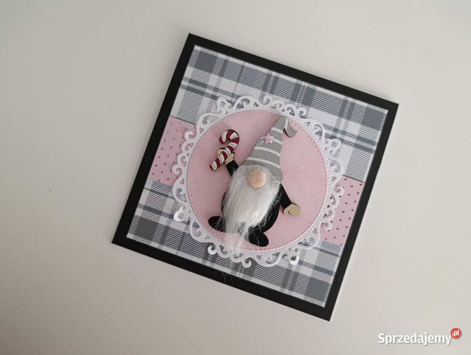 Kartka ręcznie robiona bożonarodzeniowa handmade Łódź