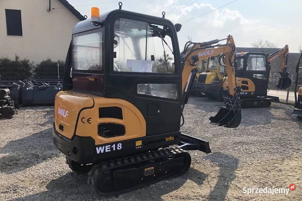 MINIKOPARKA WOLF WE18 Silnik KUBOTA LAIDONG Koparki Gliwice