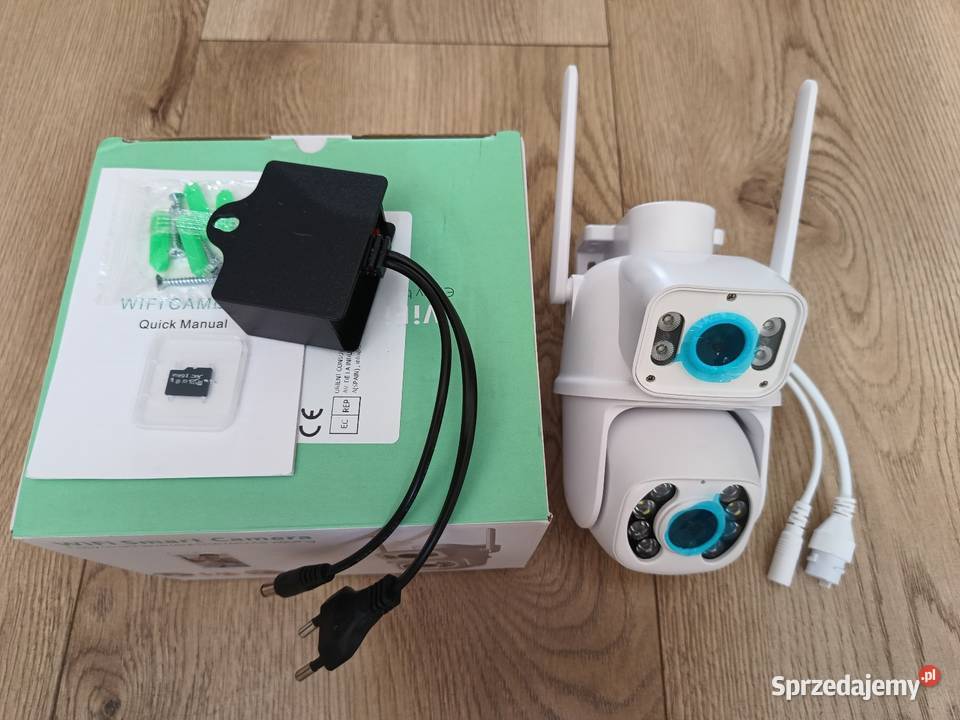 Kamera zewnętrzna WiFi 4K 8MP dwa obiektywy Kutno