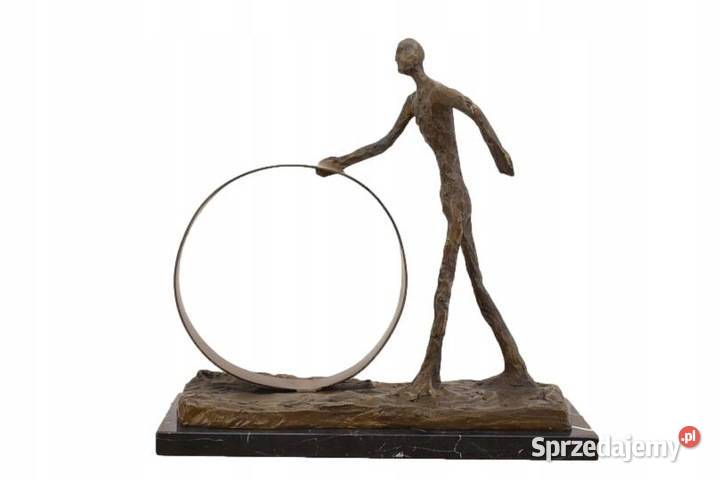Mężczyzna z Kołem Walking Man Giacometti Style Rzeźby i figury