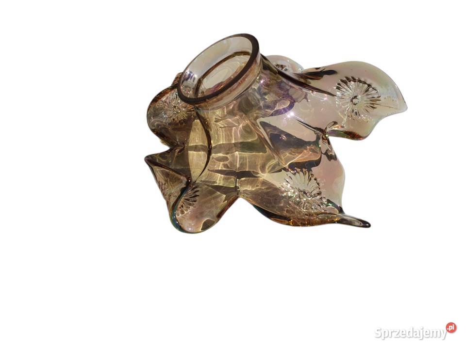 Stary szklany klosz do lampy kinkietu z lat 6070 Cieszyn