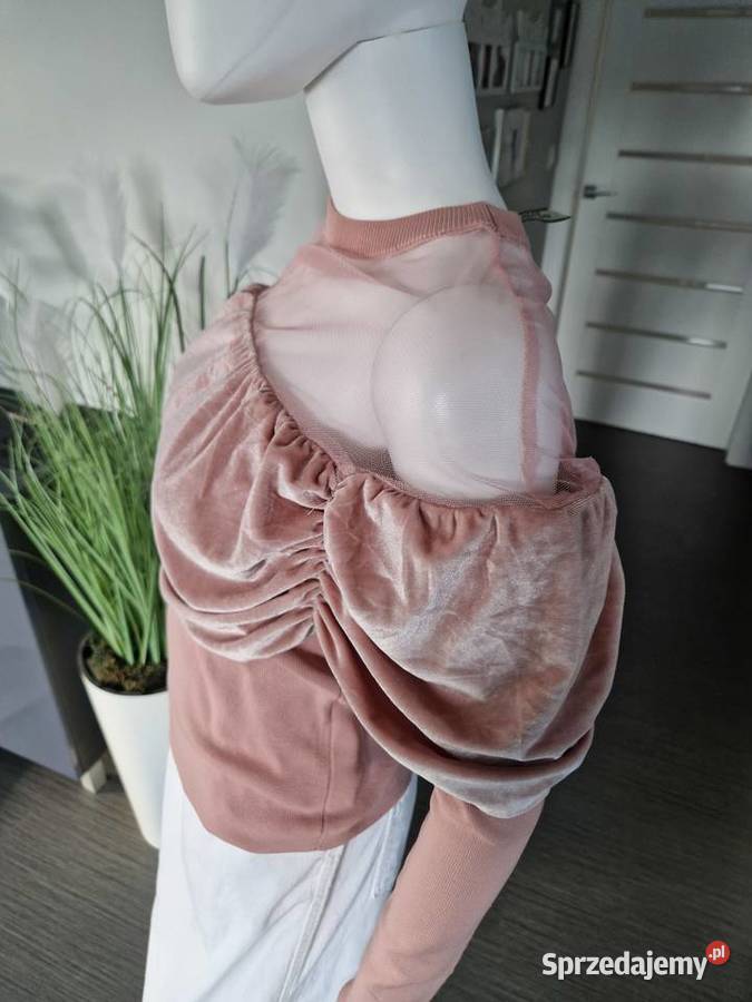 Bluzka w kolorze pudrowego różu długi Nowogard
