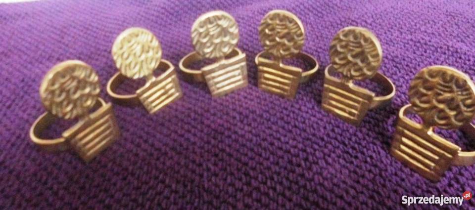 OBRĄCZKI NA SERWETKI 6 w stylu Retro wyjadkowa Warszawa