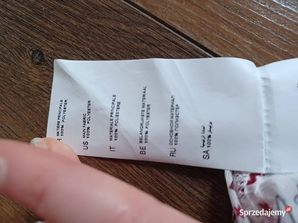 Bluzka Jennyfer 40L nowa biały bordowy mgiełka Rozmiar 40(L) Rzeszów