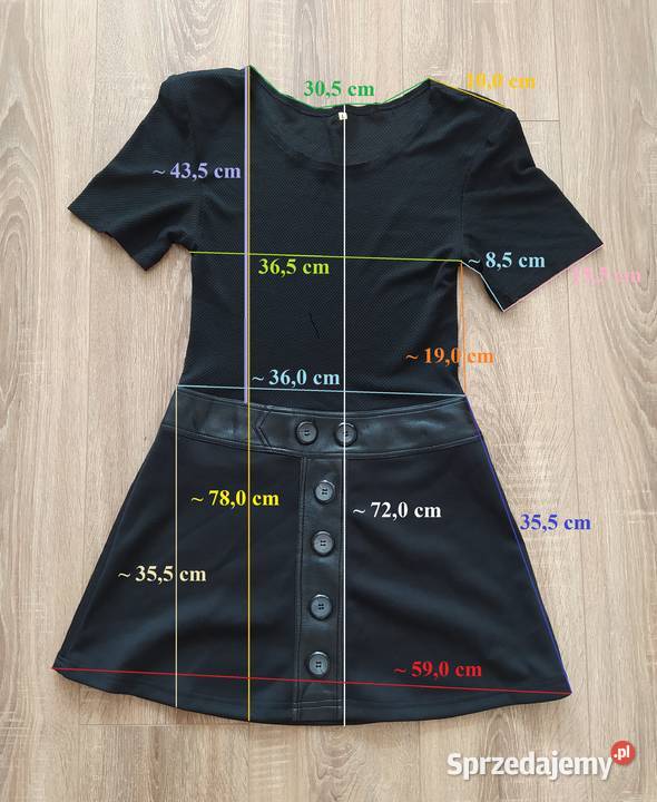 Sukienka damska GUZIKI czarny podlaskie Hajnówka sprzedam