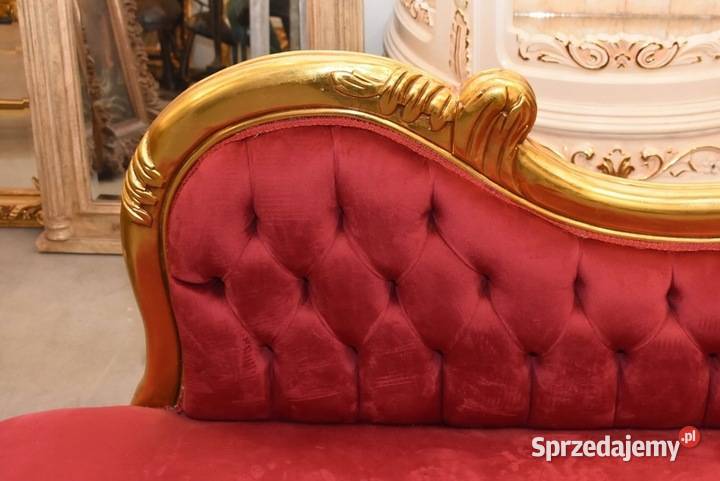 Czerwona Pałacowa Sofa Kanapa Leżanka Szezlong Kraków