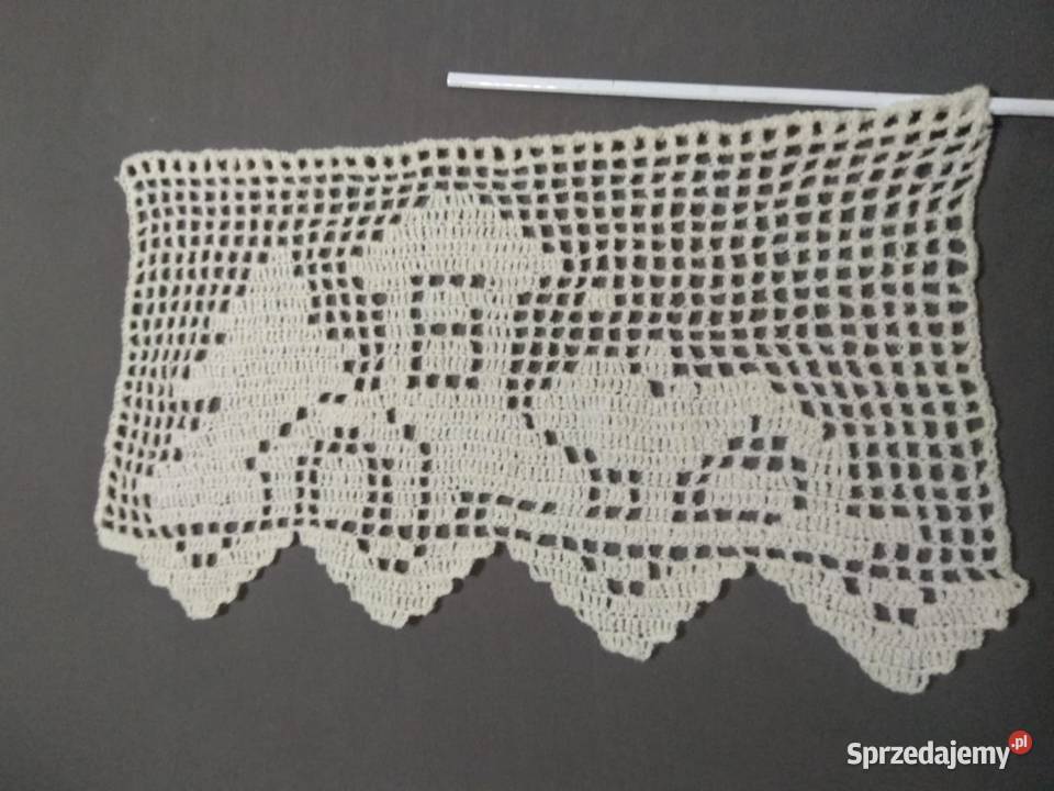 Ozdoba szydełkowa firanka szydełkowa ok 57 x 30 Katowice