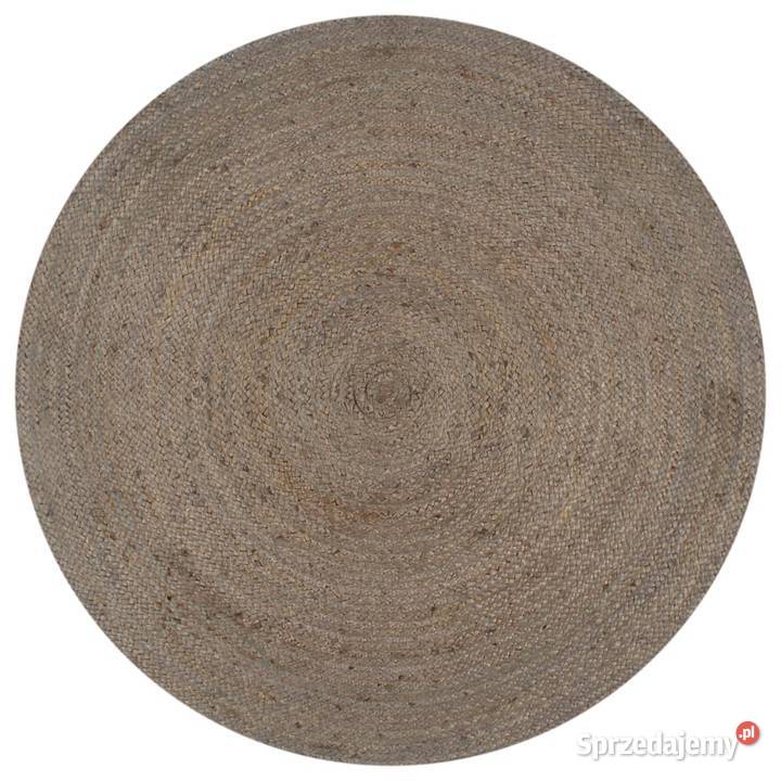 vidaXL Ręcznie wykonany dywanik z juty okrągły