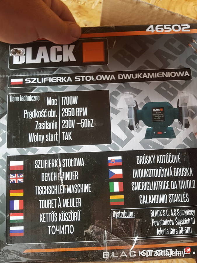 SZLIFIERKA STOŁOWA 1700W 2xKAMIEŃ 200 MM Głogowa