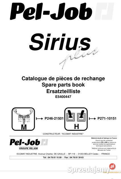 PelJob Sirius katalog czesci zamiennych świętokrzyskie Kielce