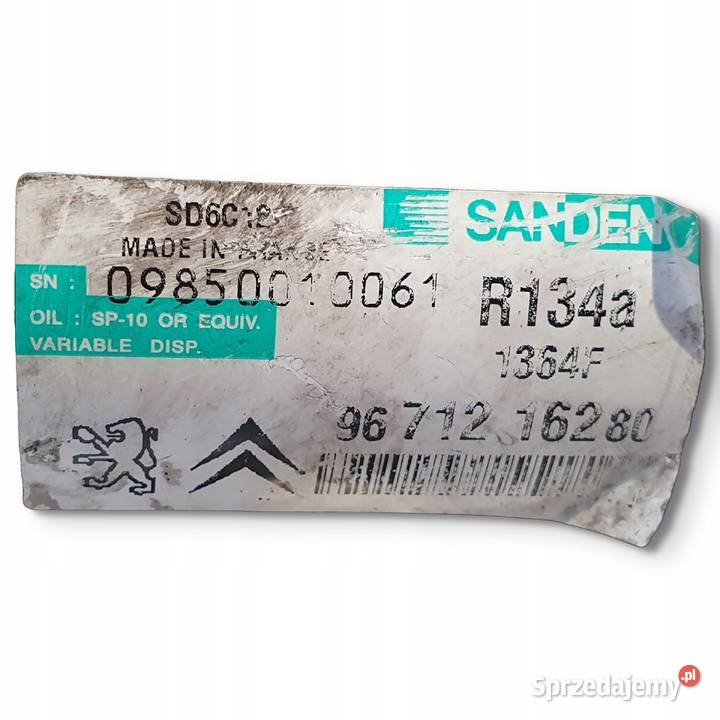 SPRĘŻARKA KLIMATYZACJI Citroen C4 C5 16 HDI Chełm sprzedam