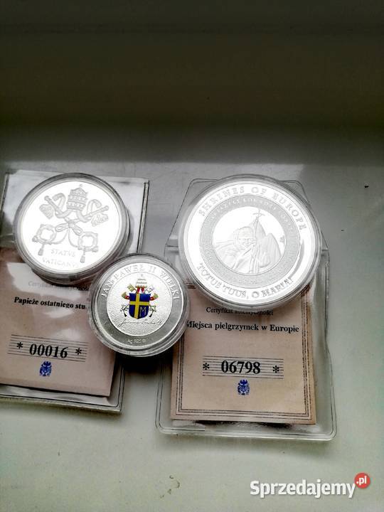 Polska srebrne numizmaty kolekcjonerskie JP Poznań