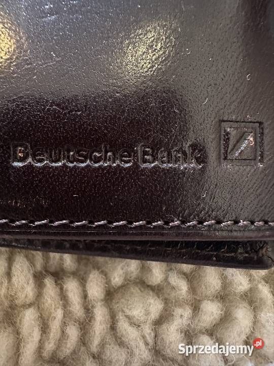 Portfel skórzany z logo Deutsche Bank reklamowy