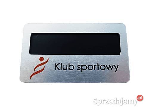 Identyfikator z okienkiem magnes 10 metalowy Chynów