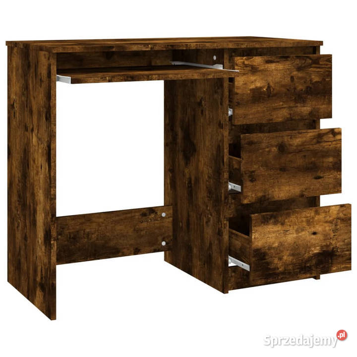 Biurko przydymiony dąb 90x45x76 materiał Pozostałe mazowieckie Warszawa