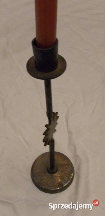 Świecznik metalowy stary Kraków