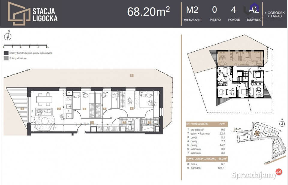 sprzedaży mieszkania 682m2 4pokojowe Katowice apartamentowiec śląskie sprzedam