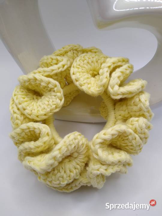 Gumka do włosów Crochet Scrunchie Handmade kolor Gdańsk