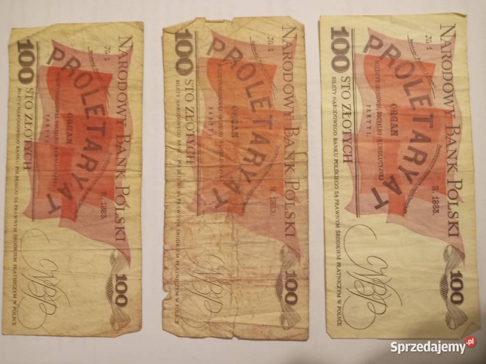 Banknoty PRL 100 Szczecinek