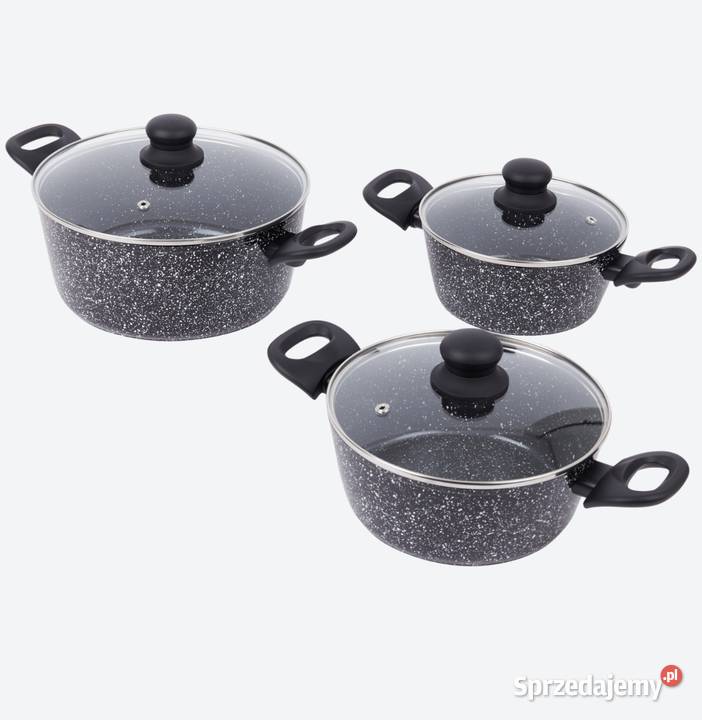 Garnki nieprzywierające 6el zestaw kuchenny z Łódź
