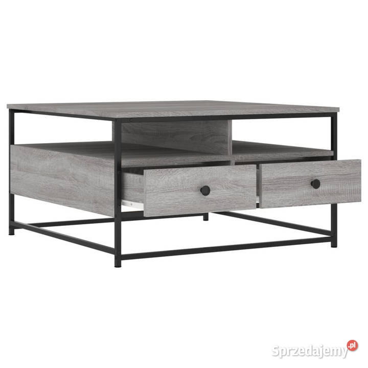 Stolik kawowy szary dąb sonoma 80x80x45 WM835292 mazowieckie Warszawa