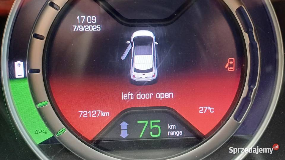 Fiat 500e 2014 rOrange jedyny taki Kraków gniazdo USB