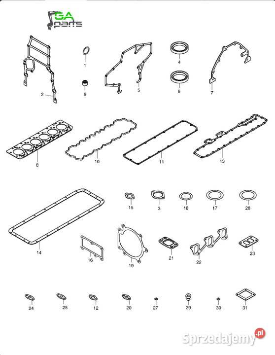 KOMPLET USZCZELNIEŃ SILNIKA DOOSAN DL06 Olsztyn