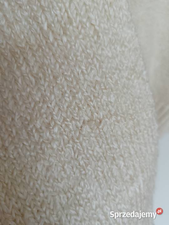 Sweter damski George kremowy warkoczowy Vneck M Gdynia